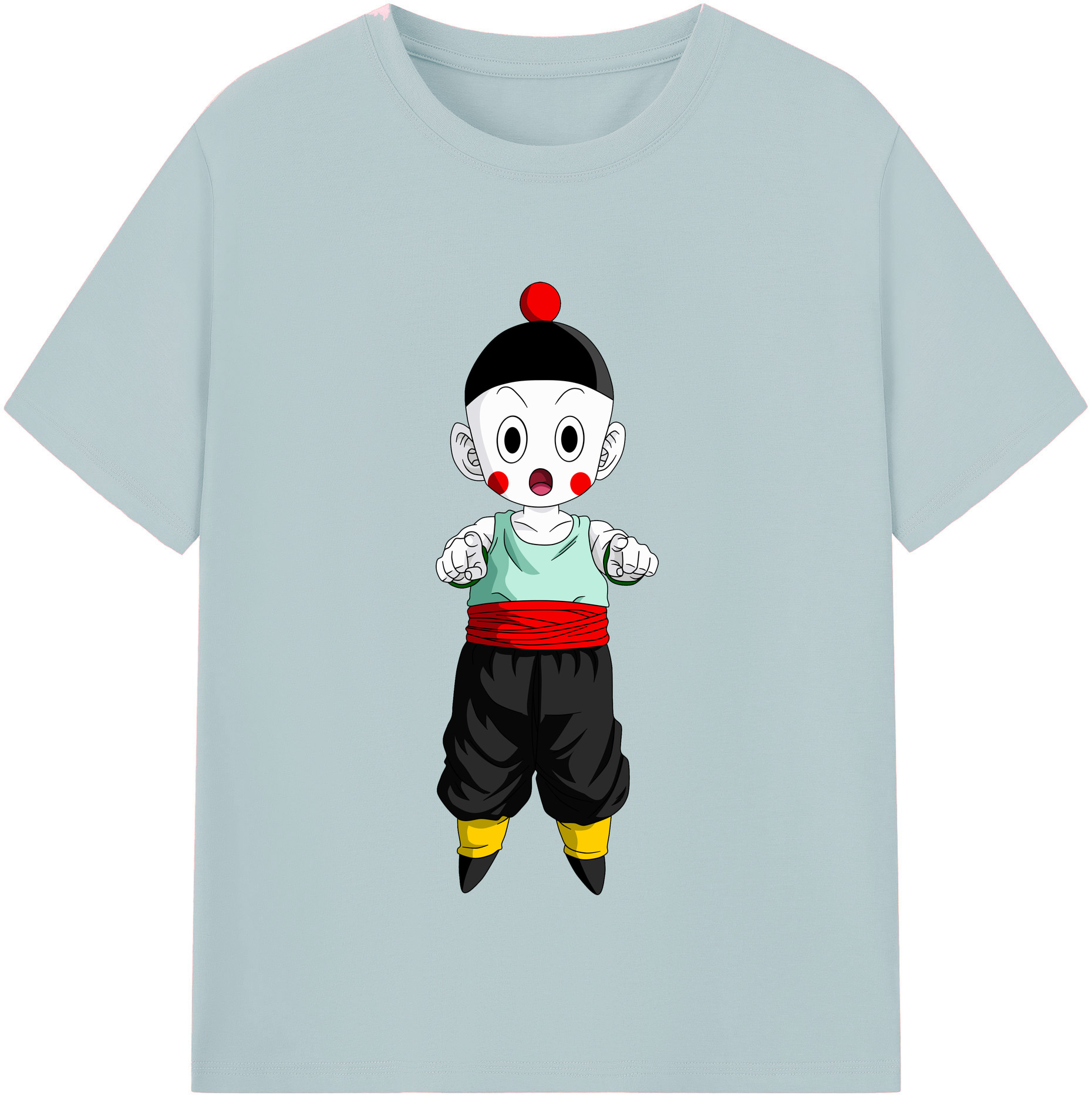 （画像用） ドラゴンボール 餃子（チャオズ）DRAGON BALL Chaoz 綿100％半袖Tシャツ（フロントプリント）